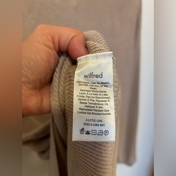 COPY - ARITZIA WILFRED Balsac Silk Cashmere Sweater Tan color M-size - Picture 5 of 8